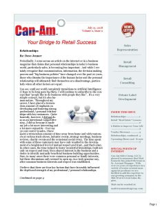 CanAm Newsletter V3, Page 1