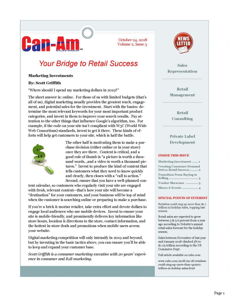 CanAm Newsletter V4, Page 1