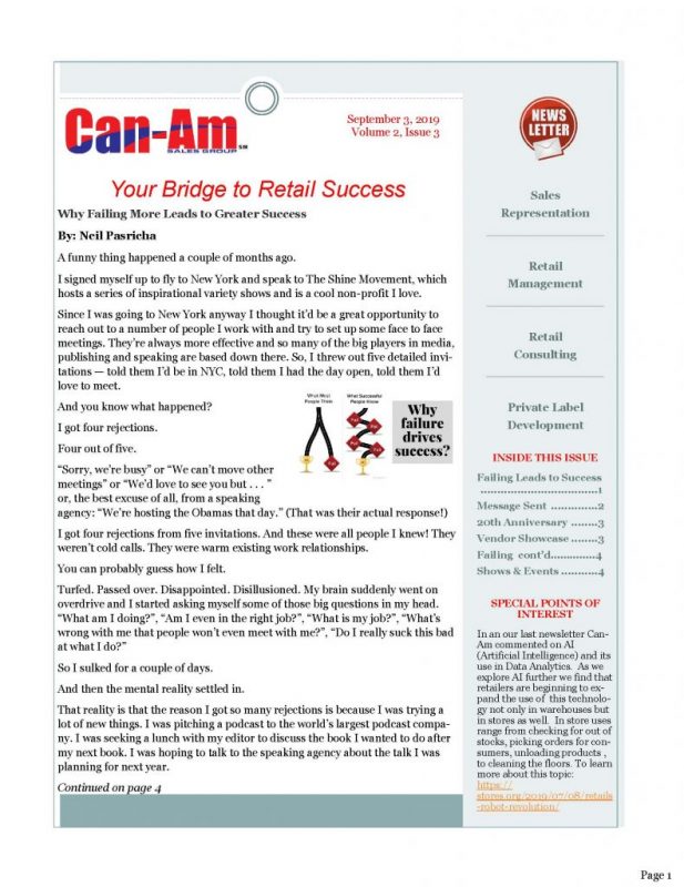 Can-Am Sales Group Newsletter Vol2-3-page 1